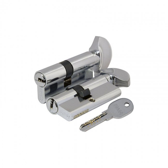 Цилиндровый механизм 100 DM/RC 90 mm (40+10+40) CP хром