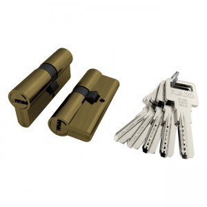 Цилиндровый механизм R600/70 mm (30+10+30) AB бронза 5 кл.