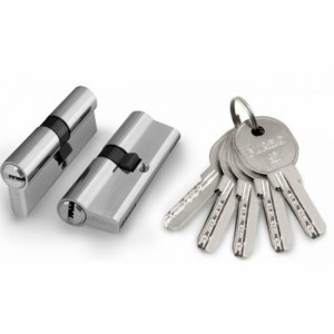 Цилиндровый механизм 100 DA/RC 90 mm (35+10+45) CP хром