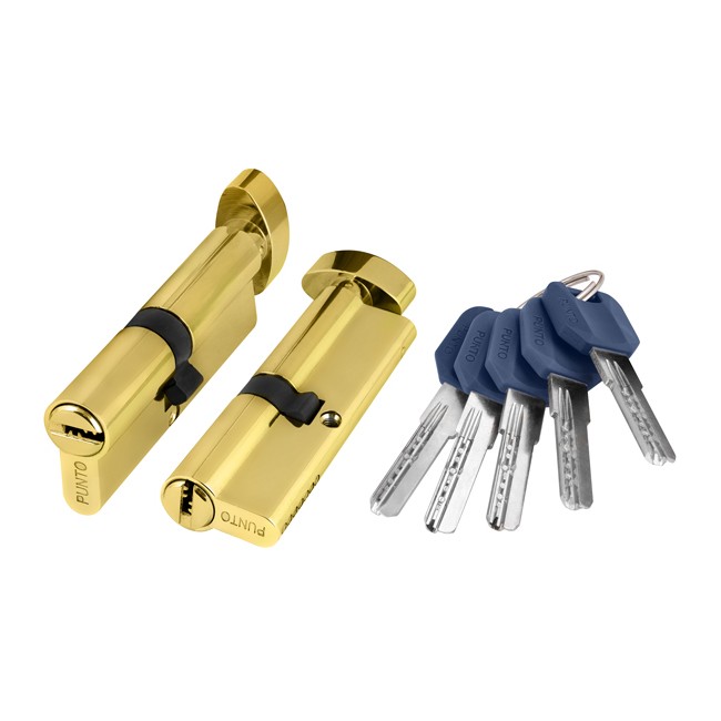 Цилиндровый механизм с вертушкой Z402/80 mm (35+10+35) PB латунь 5 кл.