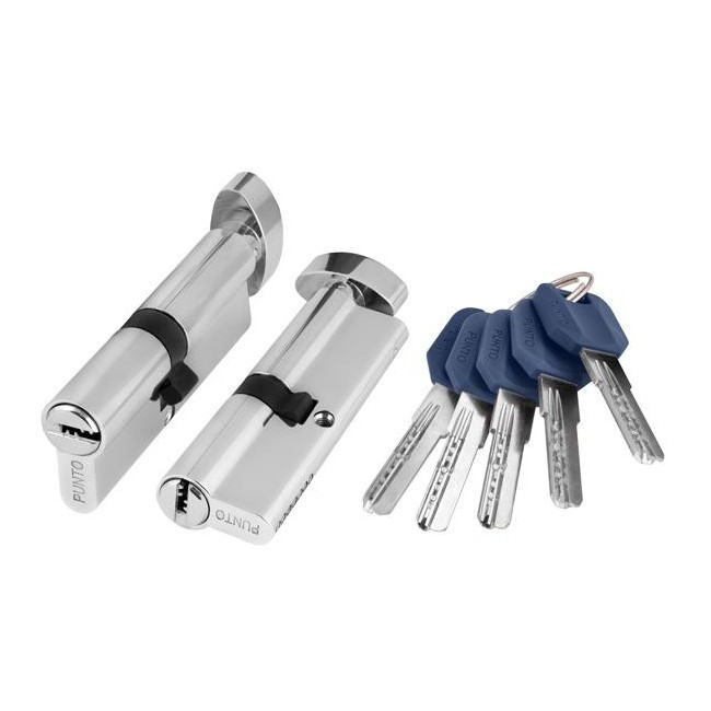 Цилиндровый механизм с вертушкой Z402/90 mm (35+10+45) CP хром 5 кл.